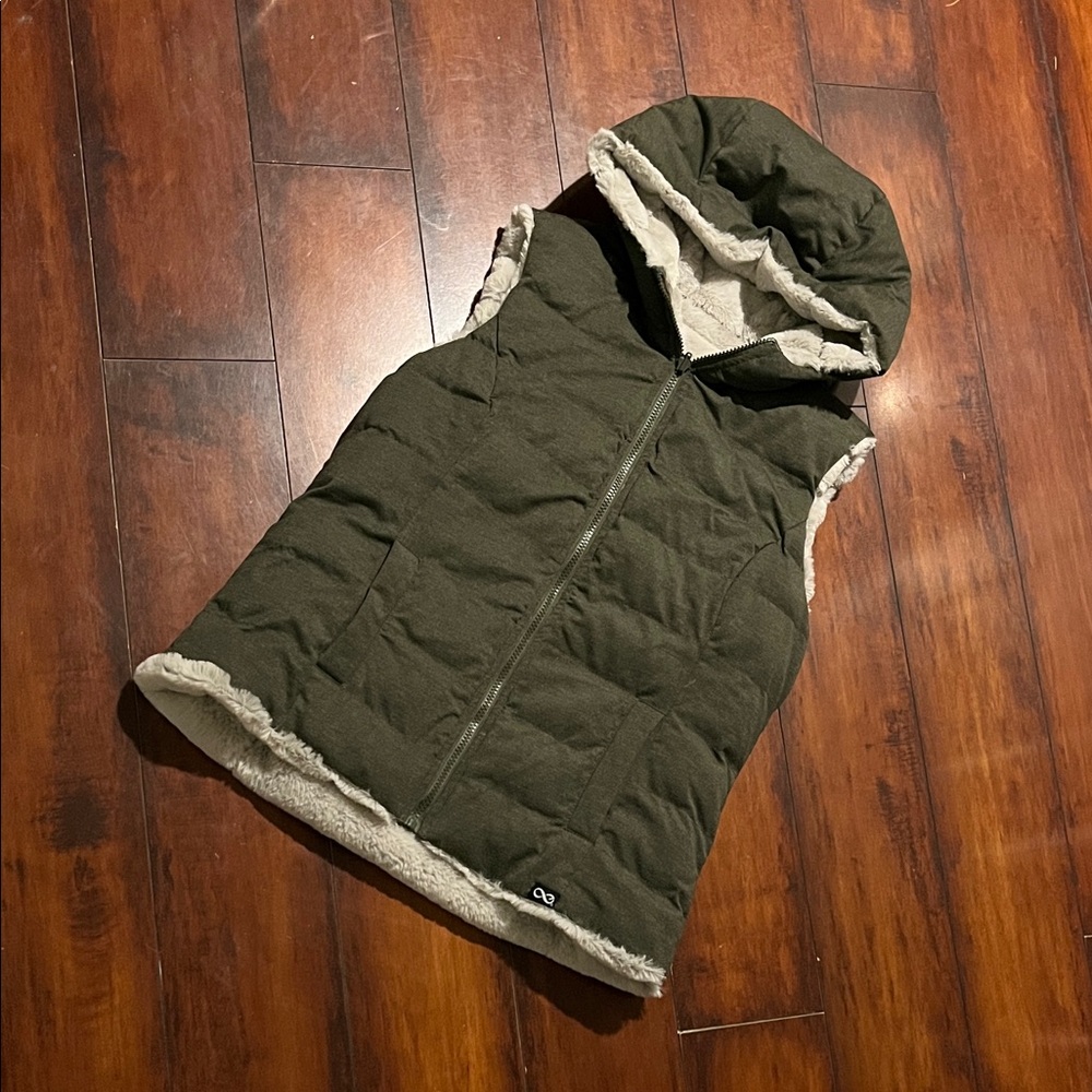 BKE Olive Green Hooded Vest